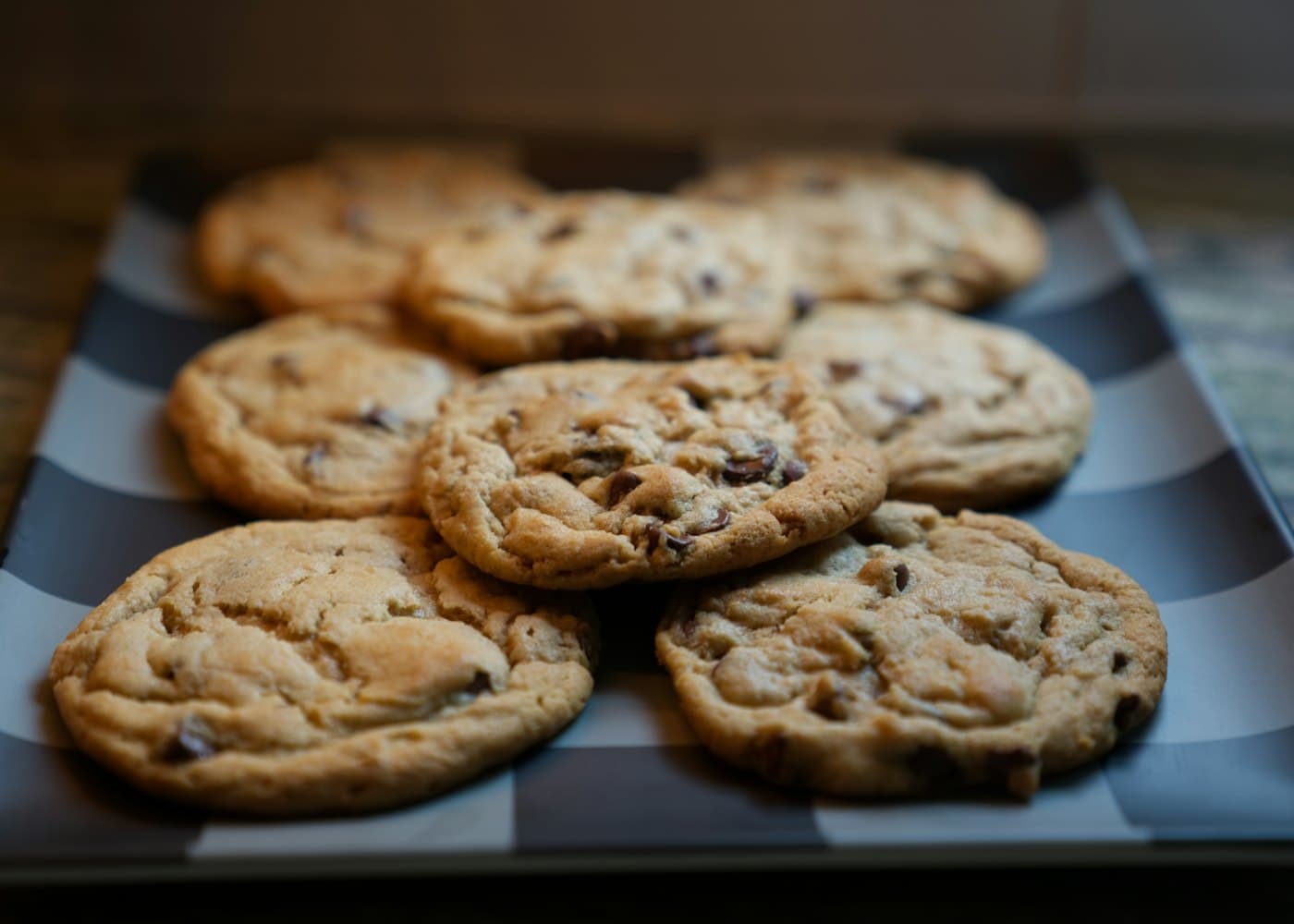 Freshly baked cookies, close up
